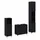 vidaXL Badezimmermöbelset 3 pcs Schwarze Eiche 30 x 30 x 190 cm