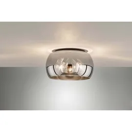 Fischer & Honsel Dima 3 E27 rund schwarz, Metall, Glas, 22 cm