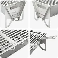 vidaXL Camping Feuerstelle Ø 42 cm Silber