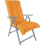 NYVI Frottee Schonbezug für Gartenstuhl NYVISpa 60x130 cm Orange - Hygiene Auflage für Hochlehner Gartenstühle