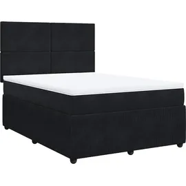 vidaXL Boxspringbett 140 x 200 cm Schwarz