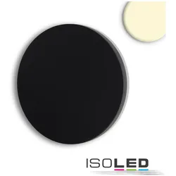 LED Wandleuchte rund, 12W, IP54, sandschwarz, warmweiß