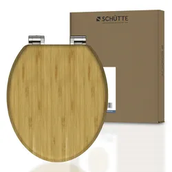 SCHÜTTE WC-Sitz, bambus, oval, mit Softclose-Funktion - braun