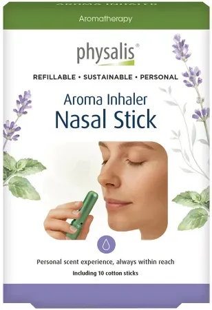 Physalis Nasal Aroma Inhaler Stick+ 10 Baumwollstäbchen