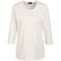 GOLDNER Baumwollshirt mit Schmucksteinen in cremeweiß | Gr.: 38