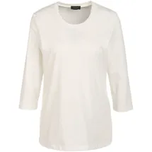 GOLDNER Baumwollshirt mit Schmucksteinen in cremeweiß | Gr.: 38