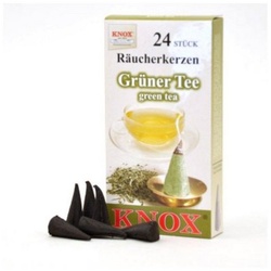 KNOX Duftkerze 013280 – Räucherkerzen – Grüner Tee 24 Stk., Kegel