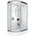 D60-70M1L-ALL Komplettdusche mit links 120 x 80 Weiß Sicherheitsglas ESG