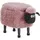 Beliani Hocker Sheep Stoff 55 x 40 x 35 cm Rosa