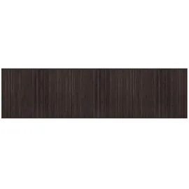 vidaXL Teppich Rechteckig Dunkelbraun 80x300 cm Bambus