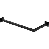 ML-Design Kleiderstange Übereck für Wand T30cmxB60cm Schwarz aus Stahl L-Form