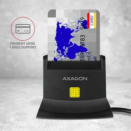 AXAGON CRE-SM2 USB 2.0, 1,3 m, Schwarz, 91 g