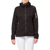 Leichte Softshelljacke für Damen mit abnehmbarer Kapuze Schwarz D48