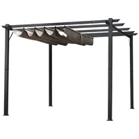 Outsunny Pergola mit Schiebedach 300 x 300 cm