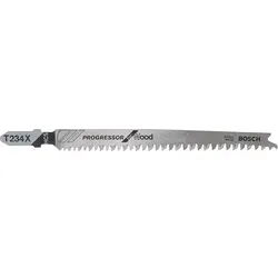 Stichsägeblätter Bosch T234X Länge: 117mm für saubere gerade Schnitte in Holz (5 Stück)