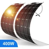 400W Flexibles Solarmodul Solarpanel Monokristallin PV für Wohnmobil 0% MwSt.*