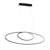 TRIO Leuchten Pendelleuchte, LED-Leuchtmittel fest verbaut, Warmweiß, LED Pendelleuchte dimmbar höhenverstellbar Leuchte schwarz