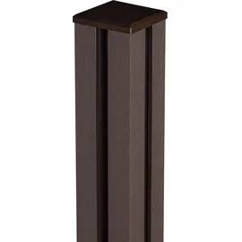 GROJA Pfosten 10 x 240 cm anthrazitgrau inkl. Kappe zum Einbetonieren