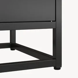 [en.casa] Bücherregal Hailuoto 80 x 40 x 180 cm Schwarz