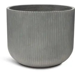 Linea Betontopf mit geriffelter Oberfläche Ø 54 cm, Höhe 43 cm grau