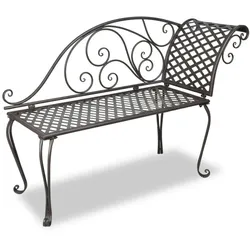 vidaXL Garten-Chaiselongue 128 cm Stahl Antik Braun