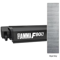Fiamma F80s Markise schwarz, 400cm, Royal Grey
