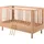 Home Affaire Vipack Babybett hochwertig, stabil gebaut, Made in Europe, Oberfläche geölt lt. EN71-3, 70/140 cm, mit Schlupfsprossen und Lattenrost, höhenverstellbar beige
