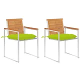 vidaXL Gartenstuhl 60 x 60 x 125 cm grün 2 St.