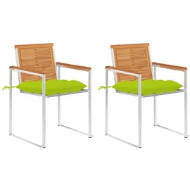 vidaXL Gartenstuhl 60 x 60 x 125 cm grün 2 St.
