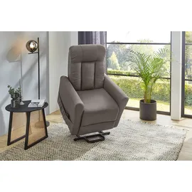 Jockenhöfer TV-Sessel Detroit Federkern 83 x 105 x 86 cm grau mit Fernbedienung
