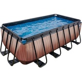 EXIT TOYS Wood Pool 400 x 200 x 122 cm inkl. Sandfilter