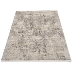 Läufer OCI DIE TEPPICHMARKE "BESTSELLER CAVA", grau, B:80cm H:8mm L:250cm, Viskose, Teppiche, Fransenteppich, Glanz Viskose, mit Fransen, Wohnzimmer