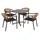 deluke Bistro-Set 5-tlg. Braun