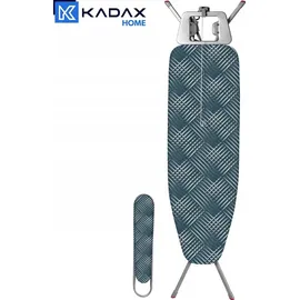 Kadax Bügelbrett mit Bügeleisenablage, 120x38cm, Blau