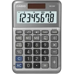 Casio Tischrechner MS-80F 8-stelliges Display Grau