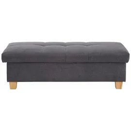 Home Affaire Hocker Lyla Luxus-Microfaser 131 x 42 x 61 cm Grau