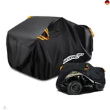 NEVERLAND XXXL Quad ATV Abdeckplane - Fahrzeug Abdeckung Schutz Cover 256 * 110 * 120cm Phosphoreszierend Schmutzabweisend Winterfest Staubdicht Regen UV-Schutz Schwarz