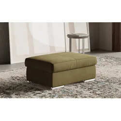 Polsterhocker SIT & MORE "Broadway", grün (olive), B:99cm H:42cm T:65cm, 100% Polyester, Hocker