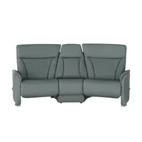 HIMOLLA Trapezsofa Leder 3-Sitzer Blau