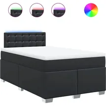 vidaXL Boxspringbett 120 x 200 cm Schwarz