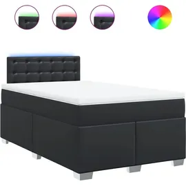 vidaXL Boxspringbett 120 x 200 cm Schwarz