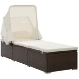 vidaXL Sonnenliege 66 x 34 x 0 cm Braun
