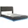 [en.casa] LED Polsterbett Tröstiar 160x200cm Schwarz [en.casa]