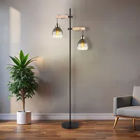 GLOBO Stehlampe Stehleuchte Wohnzimmerlampe 2 flammig BigLight