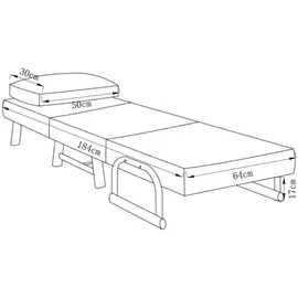 VCM Kolino Polyester/Stoff 64 x 95 x 78 cm grün mit Schlaffunktion