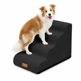 Vounot® Hundetreppe Haustiertreppe Aus Hochdichtem Schwamm, Rutschfest, 72x40x50cm Schwarz