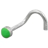 GALLAY Nasenstecker 2,5mm Spirale mit Email-Punkt grün Silber 925 in silber/grün | Gr.: onesize