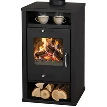 VICTORIA Deluxe Kaminofen Stahl Schwarz