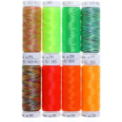 Mettler Farbkit Polysheen 8 Farben 200m Multicolor Neon