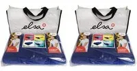 ELSA Coussin pour la nuque 50 x 11 cm Taie velours Bleu roi Oreiller 2x1 pc(s)